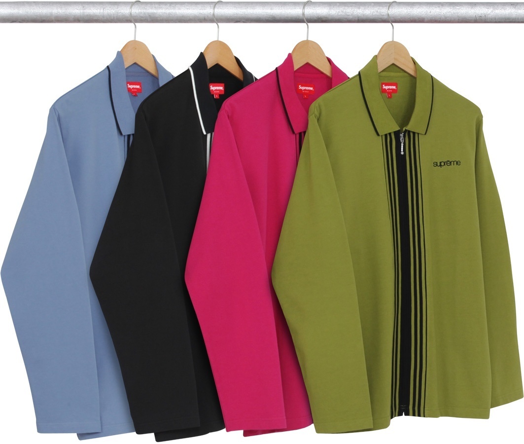 Vertical Zip Up L/S Polo